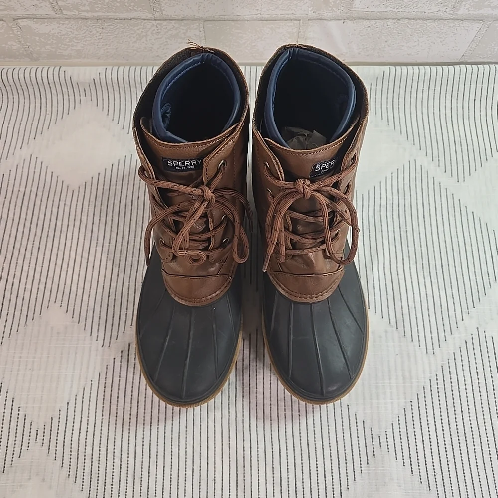 Sperry Outdoor Waterproof Harbor Duck Boots Men's Size 6M Blue Brown